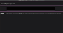 Desktop Screenshot of corporatephilosophy.com