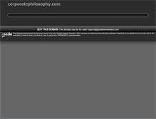 Tablet Screenshot of corporatephilosophy.com